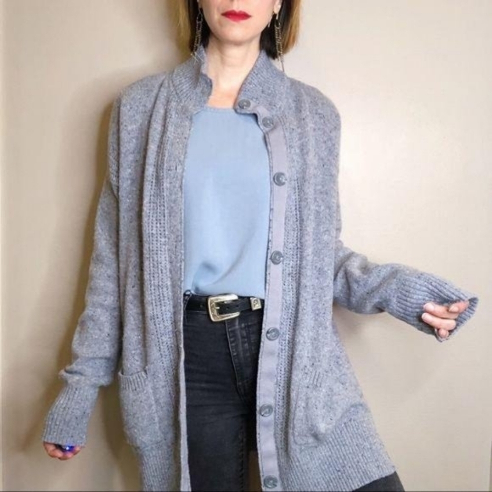 💘 Royal Robbins merino wool button front cardigan L - Picture 4 of 12